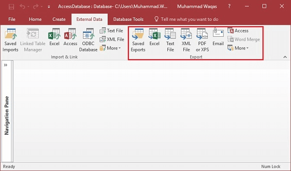 Microsoft Access Can't Save The Output Data to The File You Have Selected Error