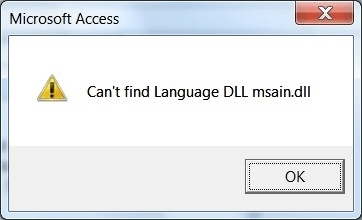 can't find language DLL msain.dll