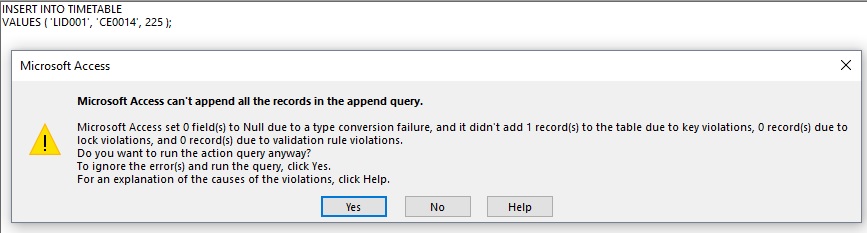 Microsoft Access can't append all the records in the append query