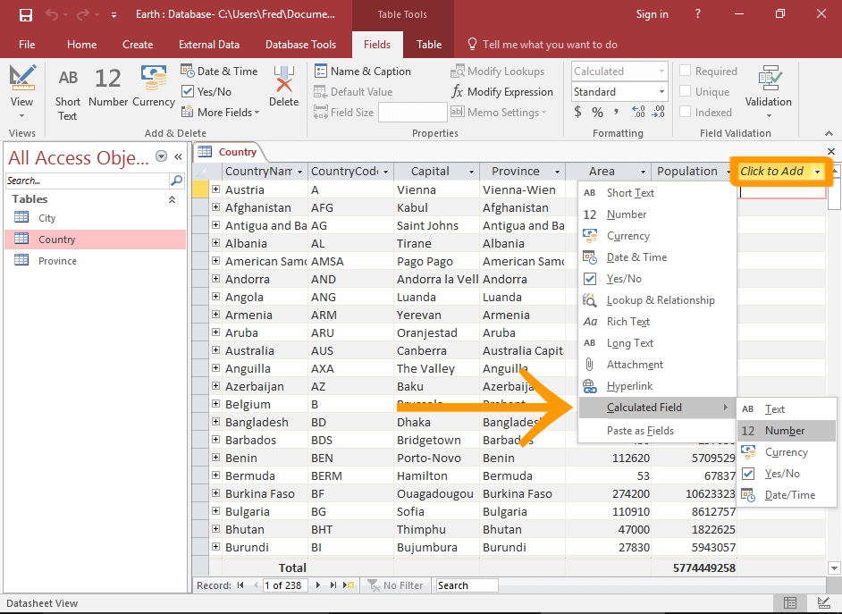 Create Calculated Field In Access Using Expression Builder 1