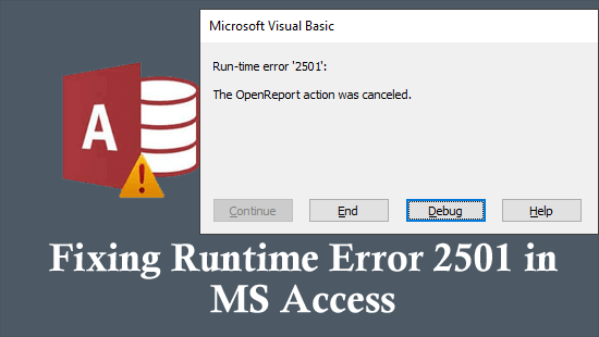 Fixing Runtime Error 2501 in MS Access