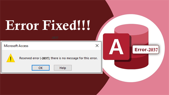 Access reserved error (-2037) there is no message for this error