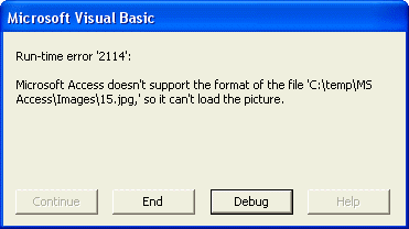 microsoft access doesn't support the format of the file