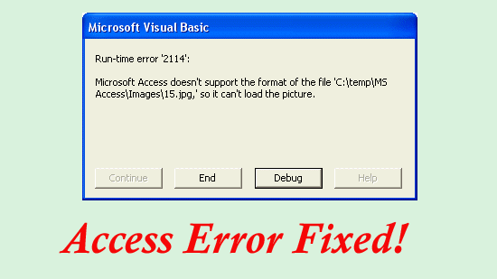 Microsoft Access Doesn't Support the Format of The File